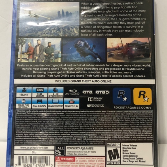 Grand Theft Auto V - PS4 Video Game - Picture 2 of 3